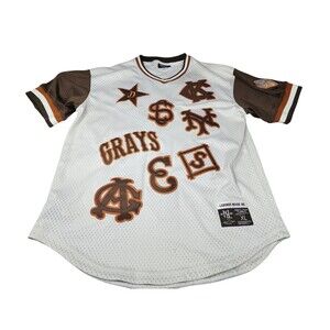 Ebbets Field Flannels Negro League Baseball Jersey Size XL All Over Print